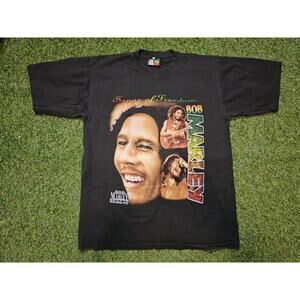 Zion Original Rude BWoy Bob Marley Double Sided T Shirt Reggae Size XXL Y2K